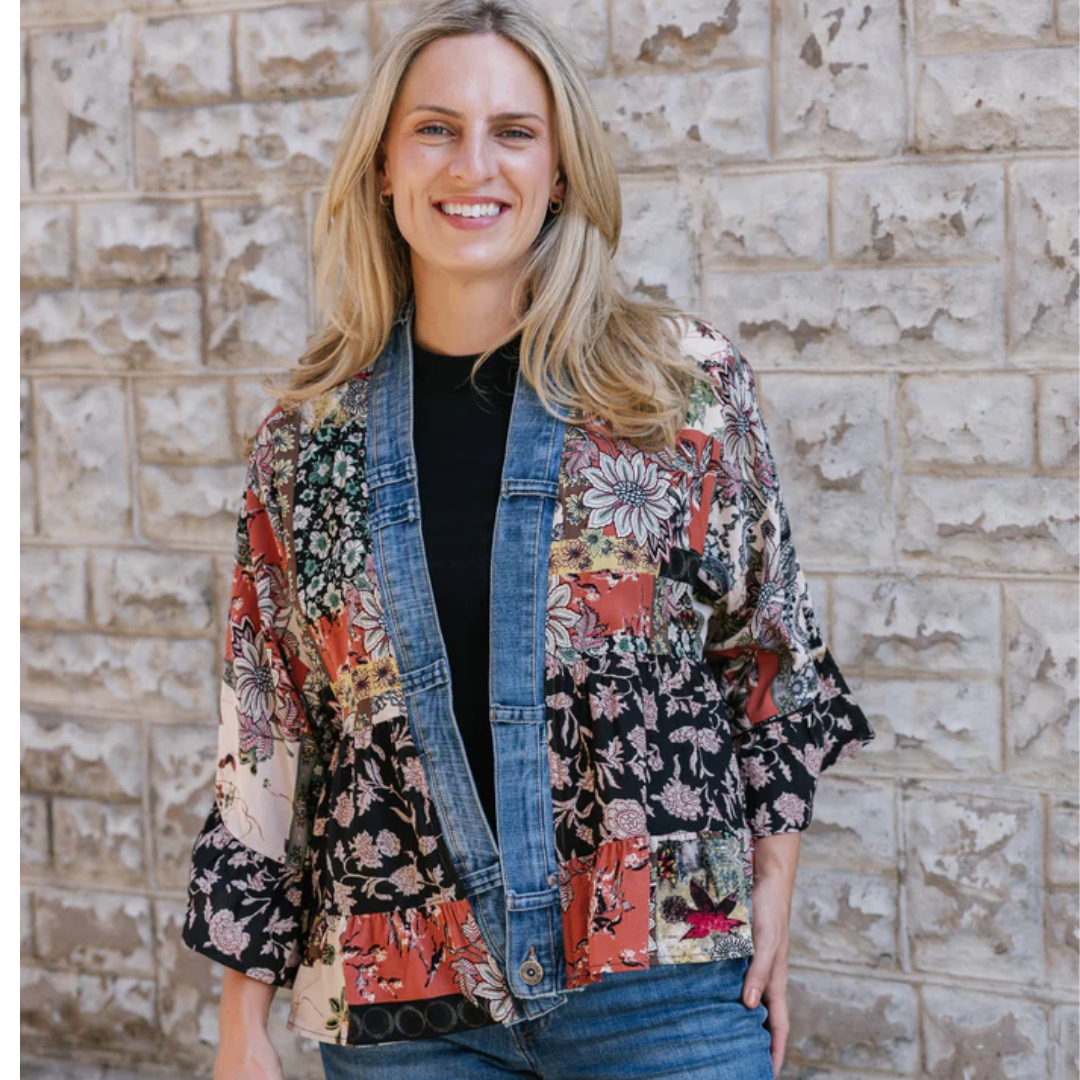 S.PASSERO Tiffany Cardigan -Rust Mix