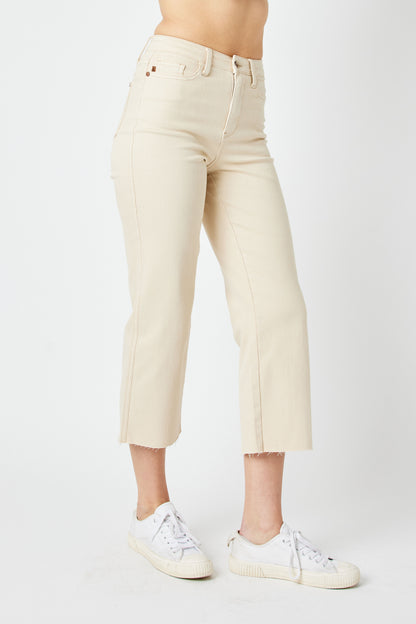 High Waist Dye Crop Wide Leg Style 88802